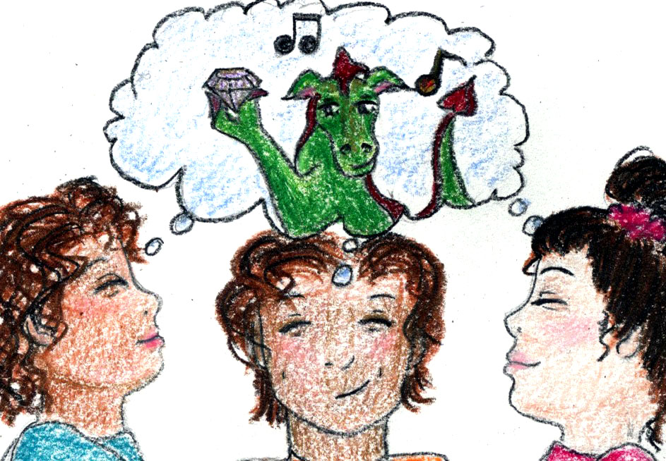 Rogelio, Brianna, Helen, dragon